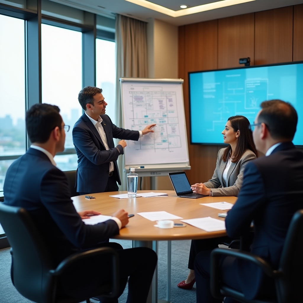 Корпоративное совещание в офисе